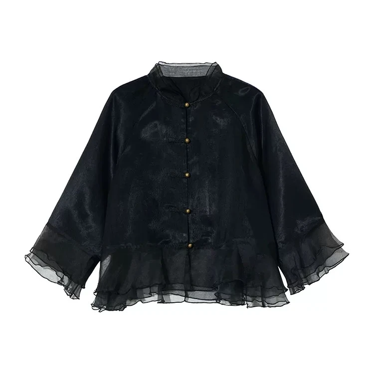 小董服饰2025012新款国风潮流衬衫