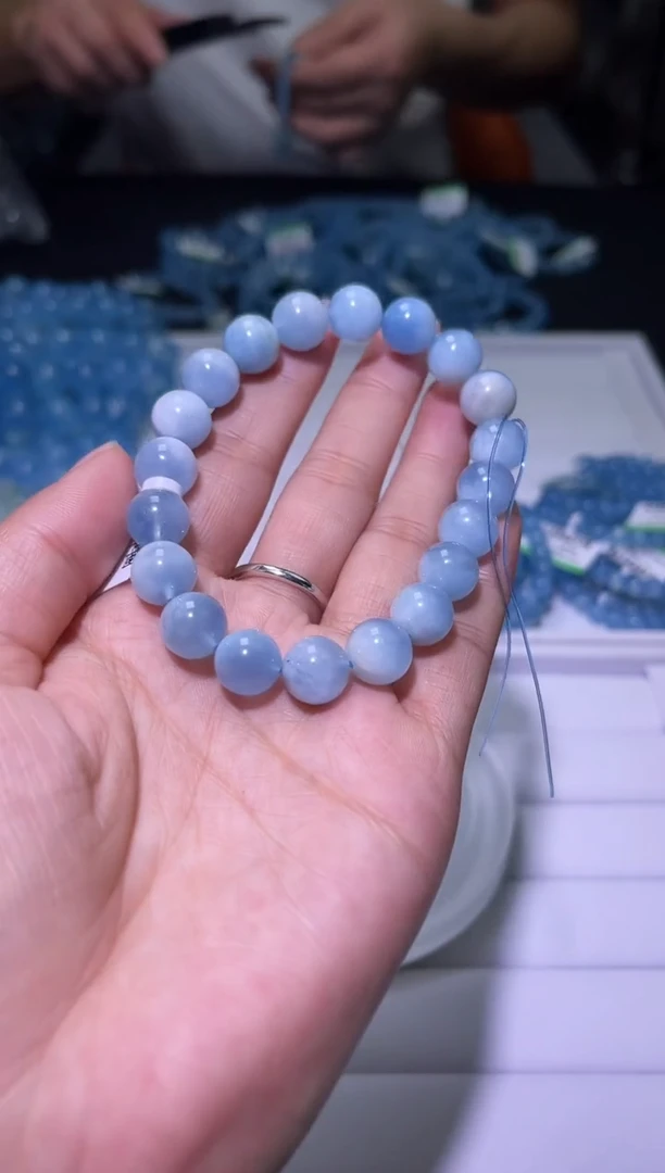 1海蓝宝石（处理）J061-10mm海蓝宝单圈-多样性发其一