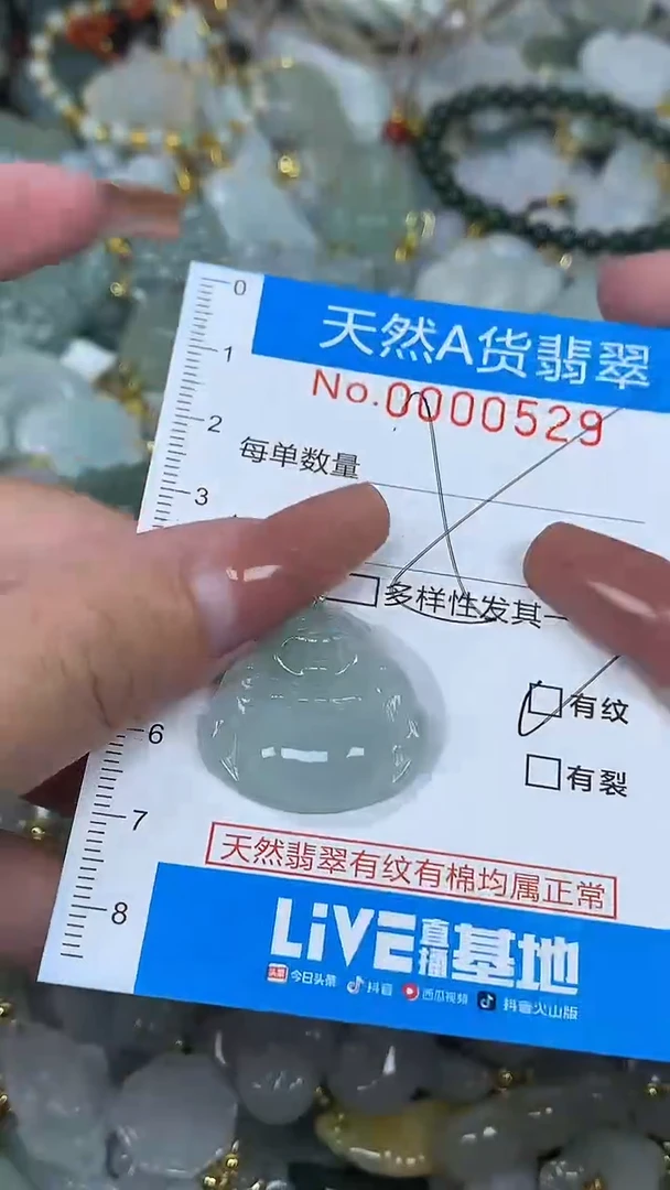 颈饰未镶嵌翡翠净货挂件-0529