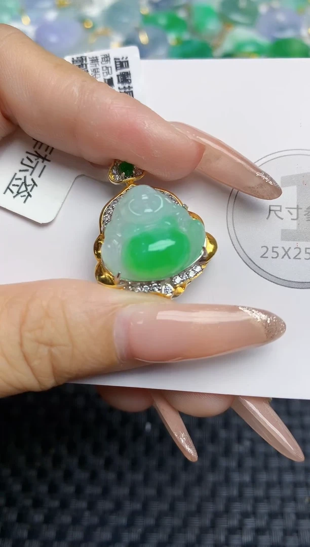 颈饰未镶嵌翡翠天然缅甸A货翡翠百元以上9元证书费自理