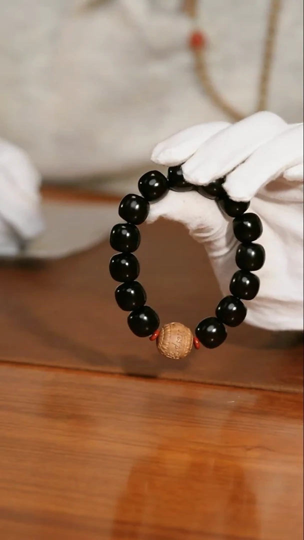 DD紫檀原创【华韶】14x15mm桶珠14颗