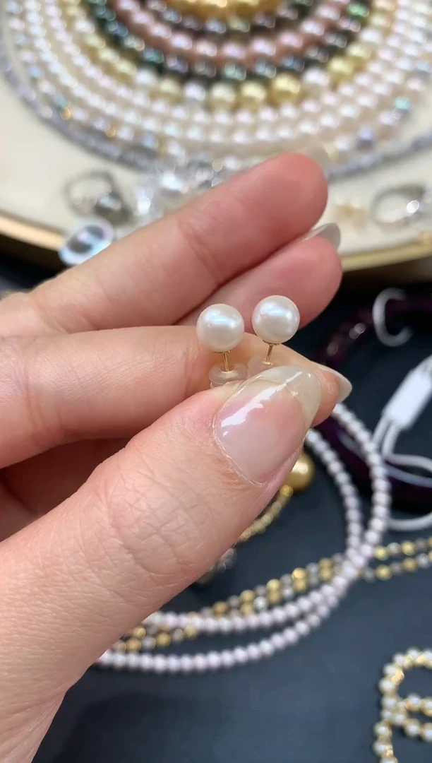 【闪购商品】海水珍珠耳饰18K金镶嵌A02|280