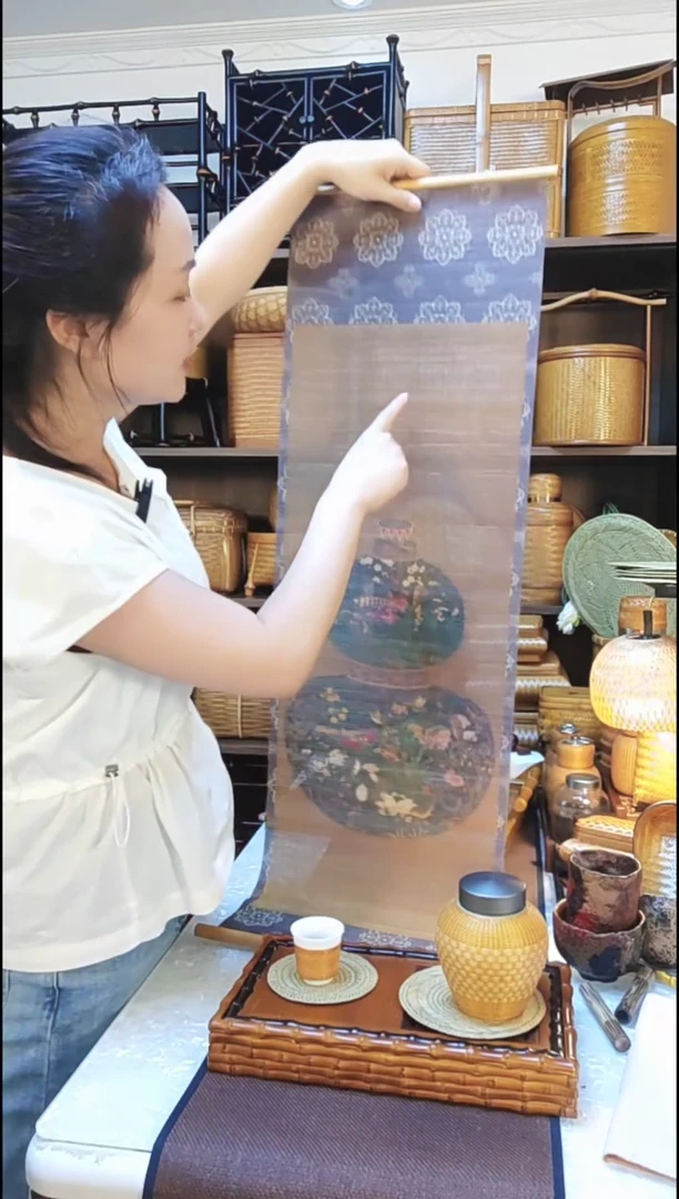 竹丝竹编葫芦挂画