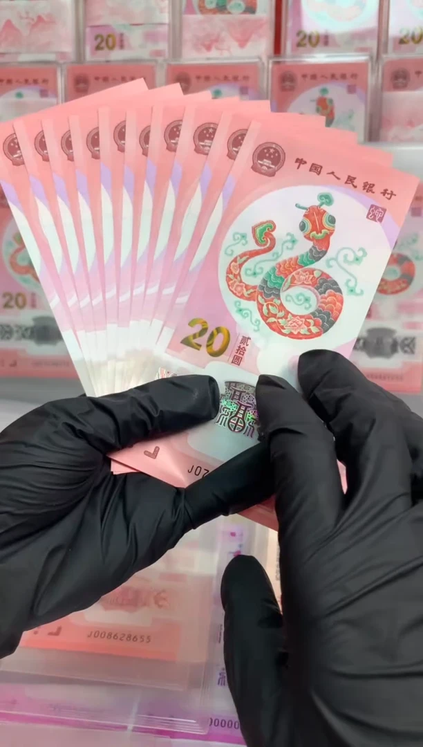 【闪购商品】塑料2025蛇钞 真钞 十连号【随机号码】