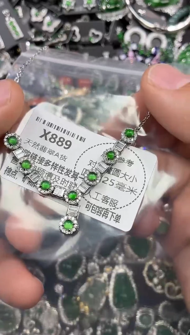 颈饰未镶嵌翡翠X889项链