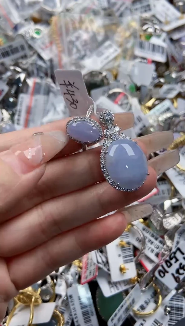 银S925镶嵌戒指翡翠9999----9