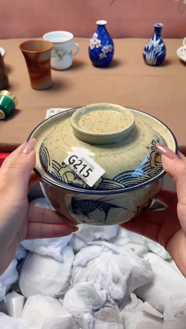 瓷片鱼泡面碗215