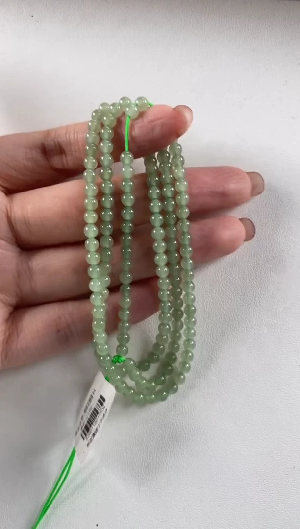 颈饰未镶嵌和田玉圆珠珠串