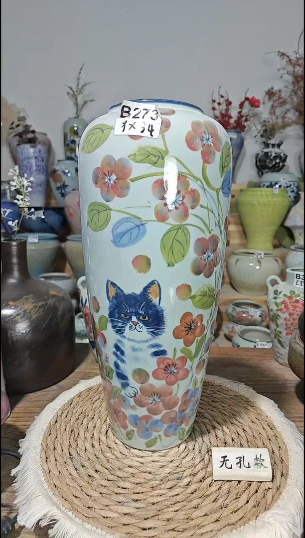 景德镇瓷韵陶瓷花盆 B273  手工制品 完美主义者慎拍