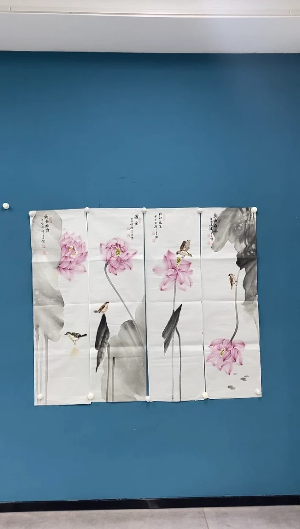 【闪购商品】国画2.17-王夫怀-花鸟四条屏45