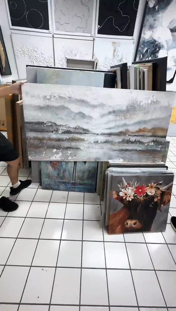 168现代艺术装饰画油画70cm*150cm