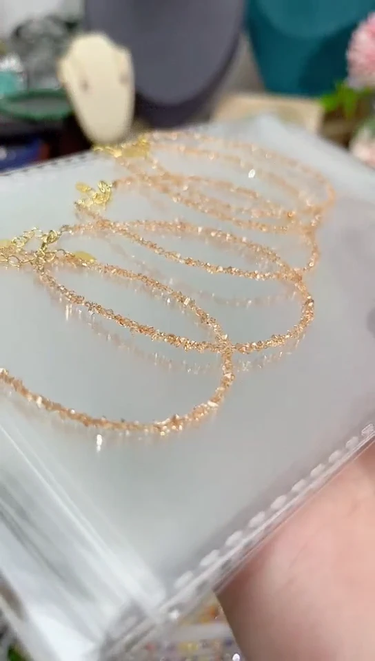 【闪购商品】钻石手链银S925镶嵌香槟色99