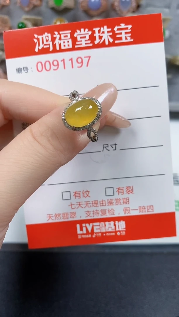 翡翠戒指银S925镶嵌1197