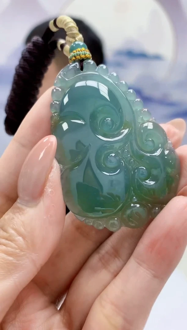 定制翡翠未镶嵌4898MM-毛货挂件71