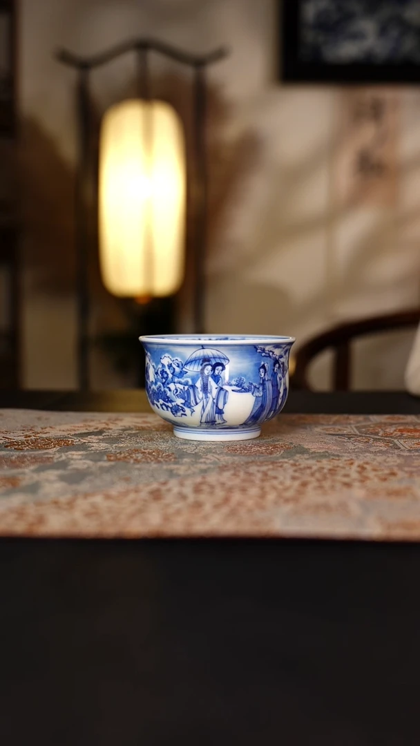 朴真堂青花红楼梦炉式杯