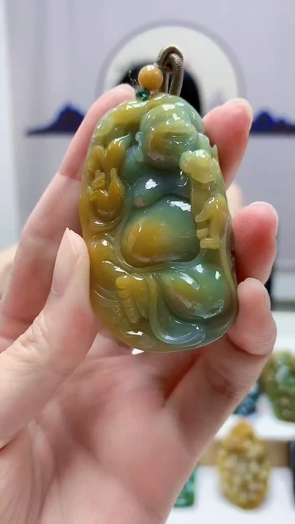 未镶嵌定制翡翠4852zm-毛货挂件34
