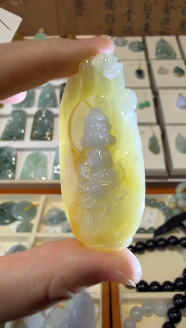 翡翠挂件未镶嵌A货翡翠多样性孤品