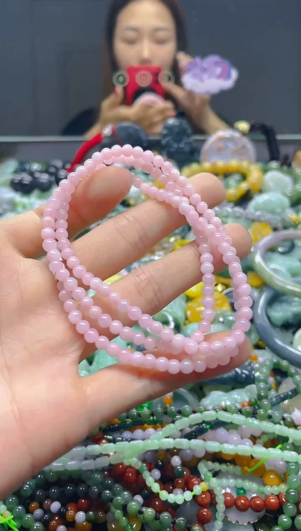 颈饰未镶嵌翡翠4MM/H/翡翠A货，一件也是批发价