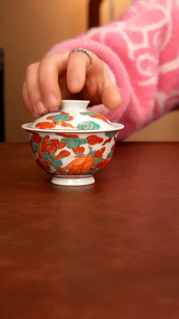 摆件陶景德镇瓷器，青花瓷手绘茶具~