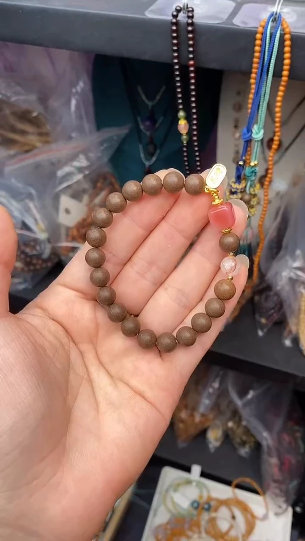 泥塑合香珠8mm单圈鹅梨