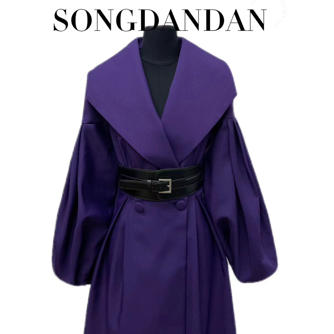 【DDS】新款设计师款翻领大衣两穿轻奢气质风衣外套长款外套秋季