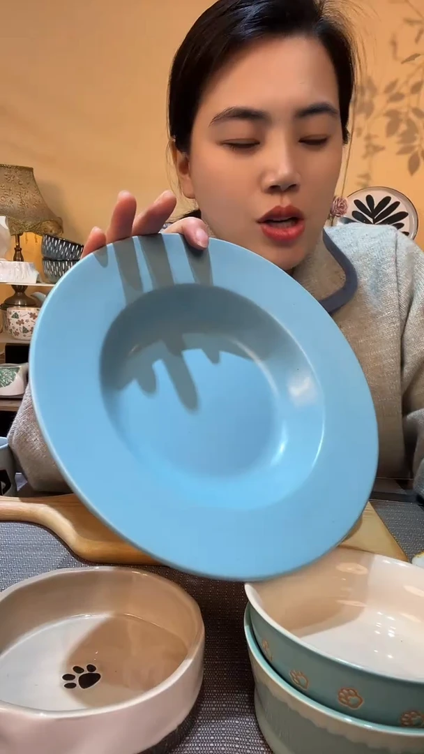 【闪购商品】瓷片9英寸草帽盘 微瑕介意勿拍