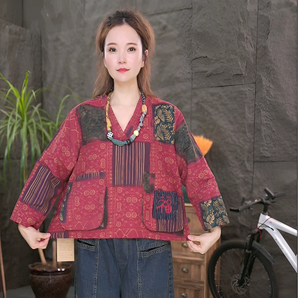 【双层面料/两面穿】高品质长袖上衣女装大码宽松显瘦复古T恤