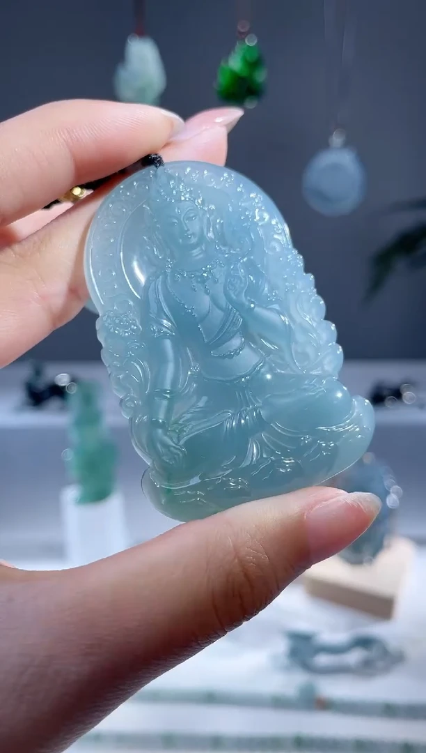 【闪购商品】翡翠颈饰未镶嵌天然A货翡翠度母