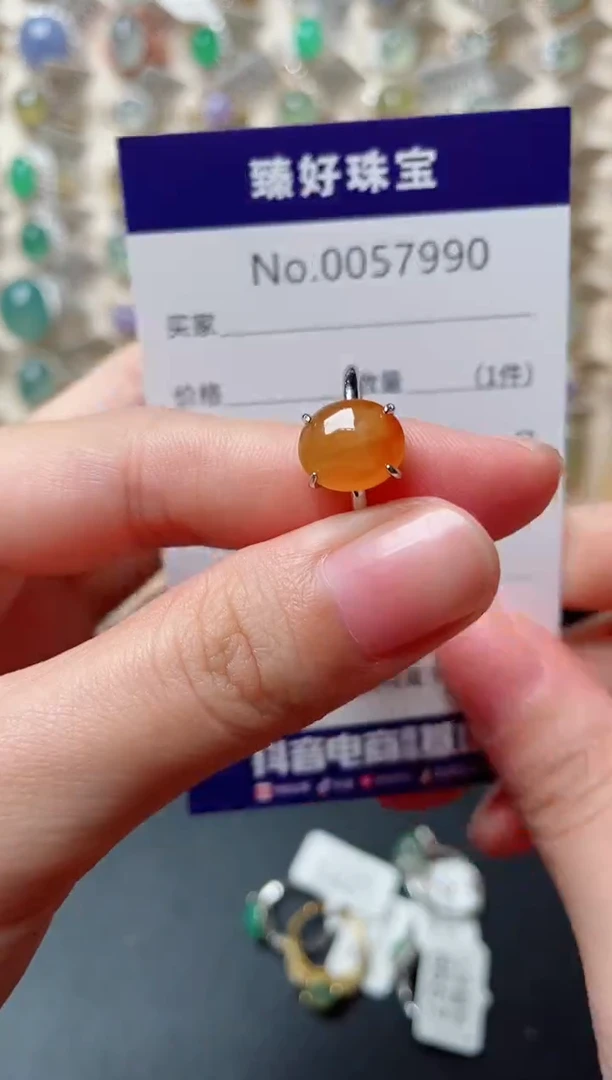翡翠戒指银S925镶嵌.