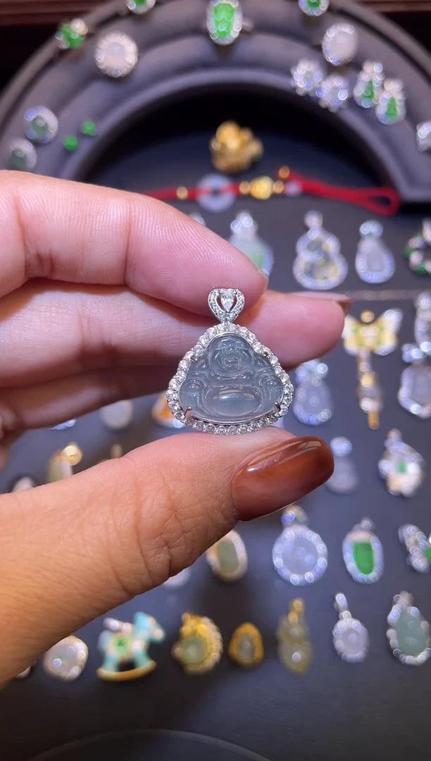 吊坠(不含链)银S925镶嵌翡翠1