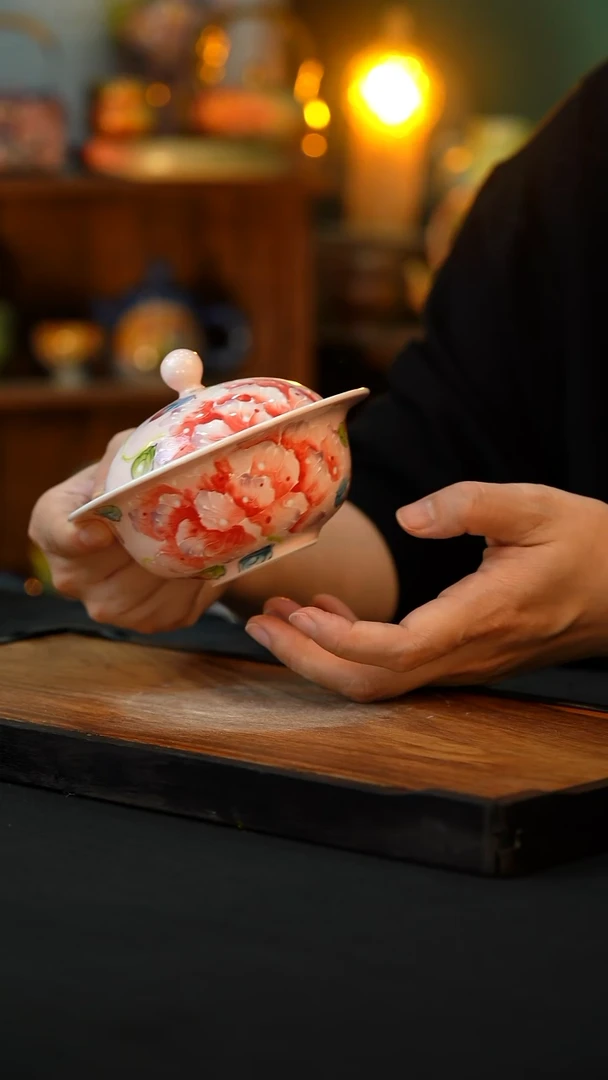 杯手绘心瓷陶瓷浮力