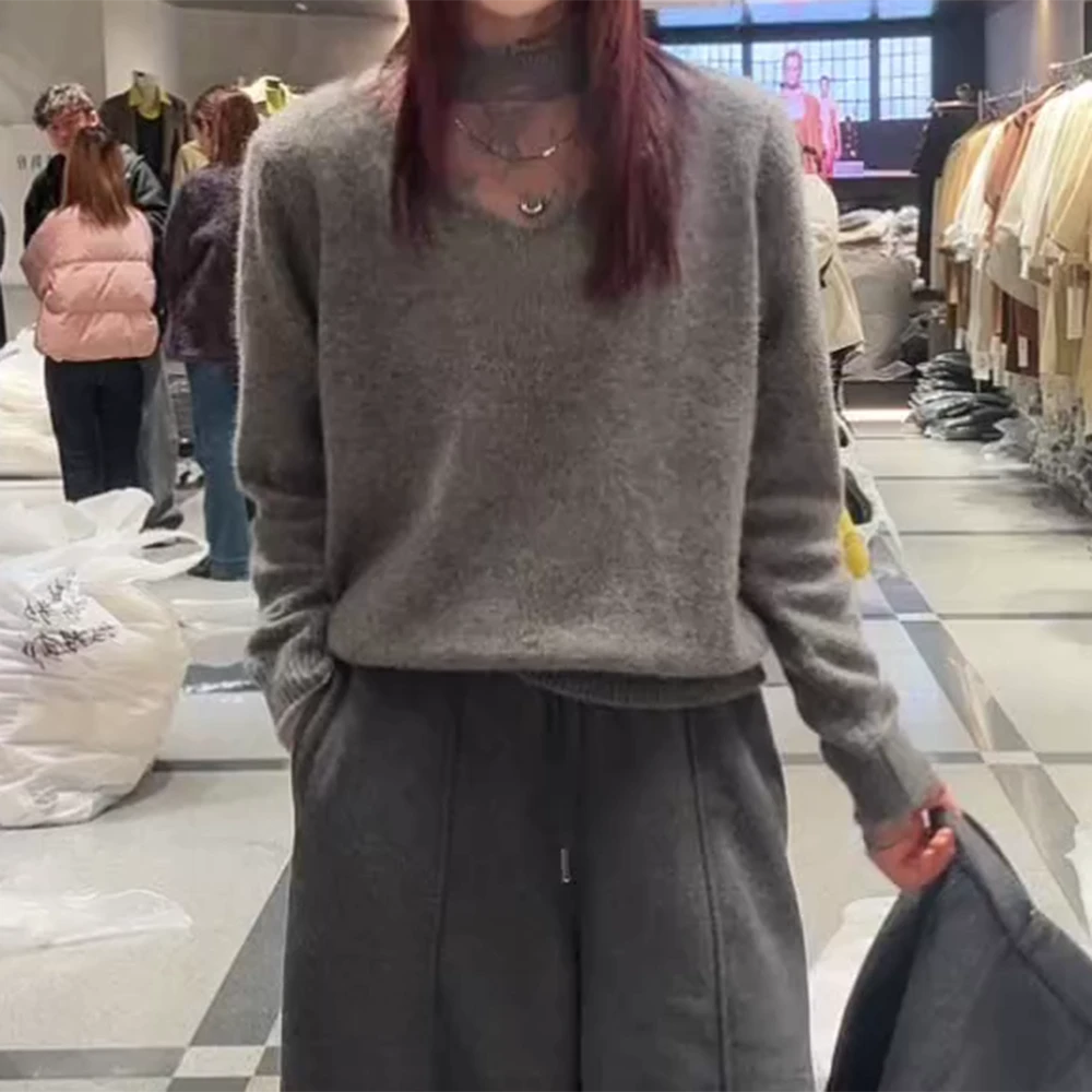 高领蕾丝拼接假两件针织衫女2025秋冬新款女人味内搭打底衫C6628