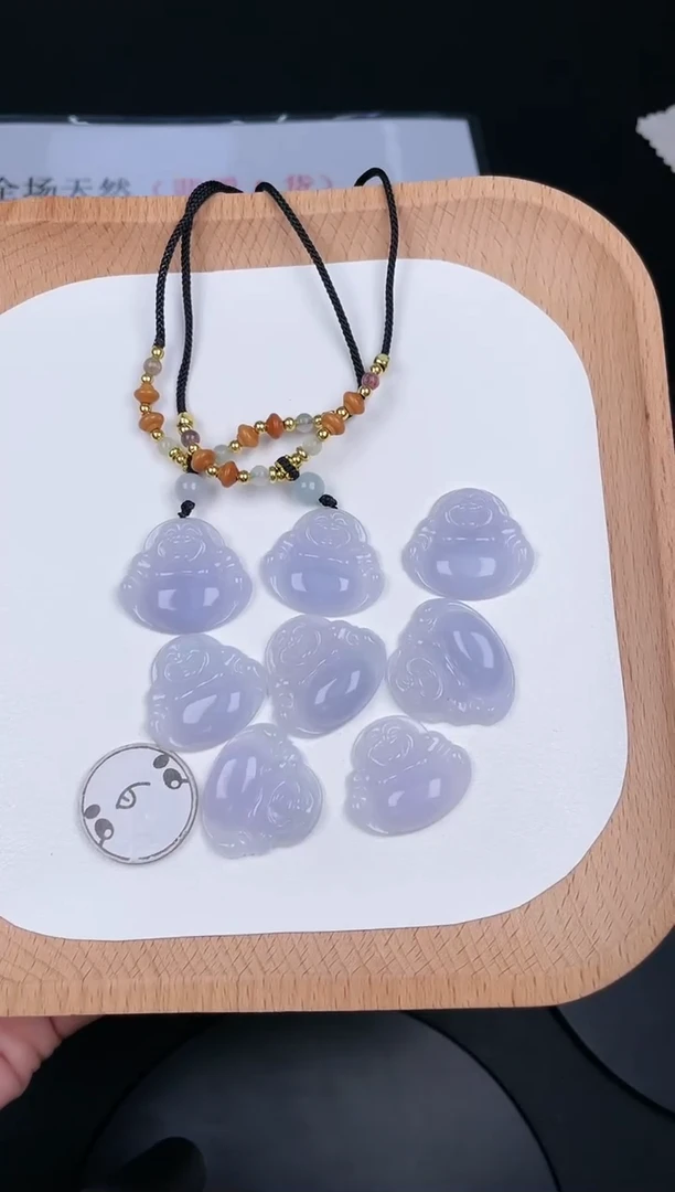翡翠未镶嵌颈饰LC015翡翠紫小佛（多样性发其一）