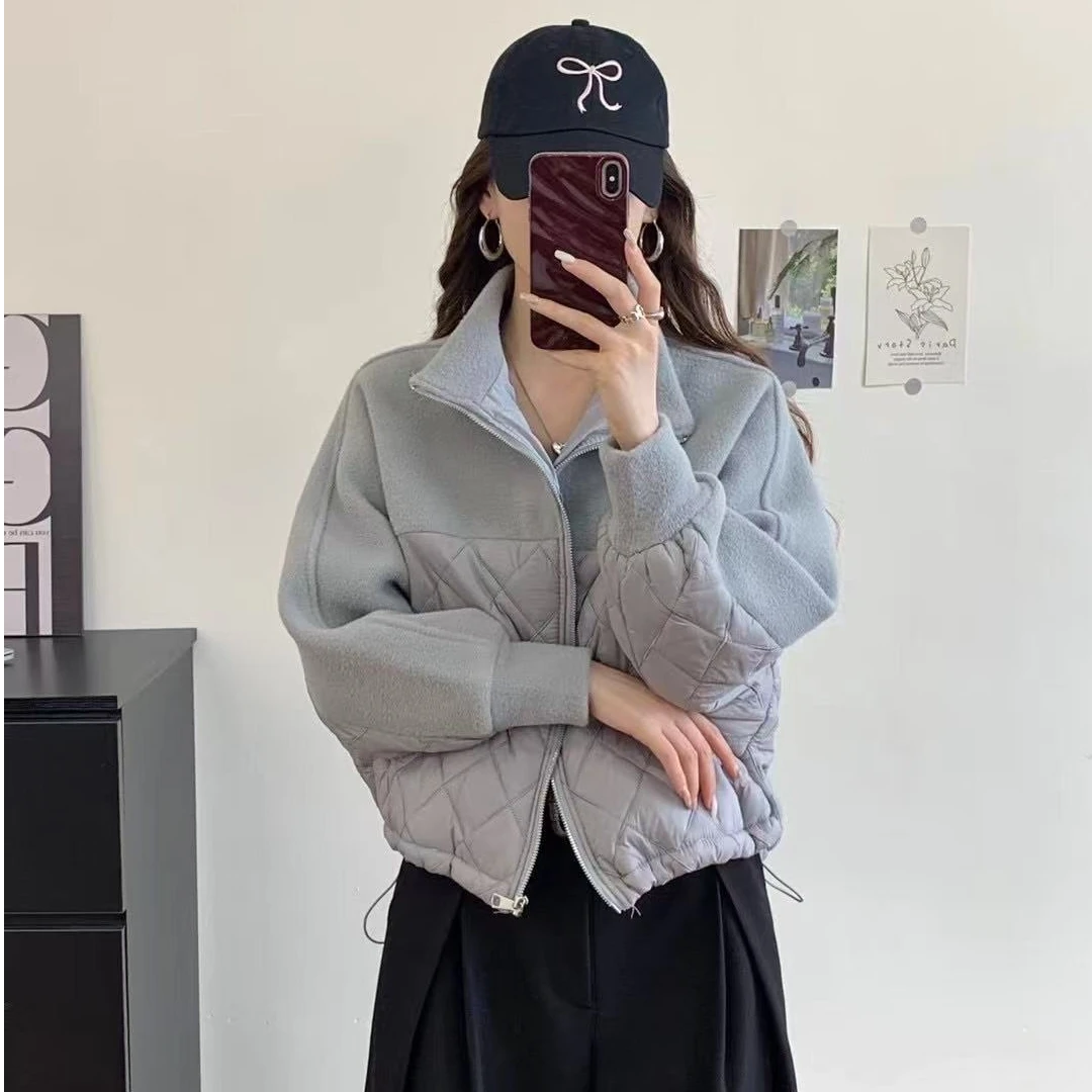 阿婷家608【拼接】百搭秋冬时尚韩版外套