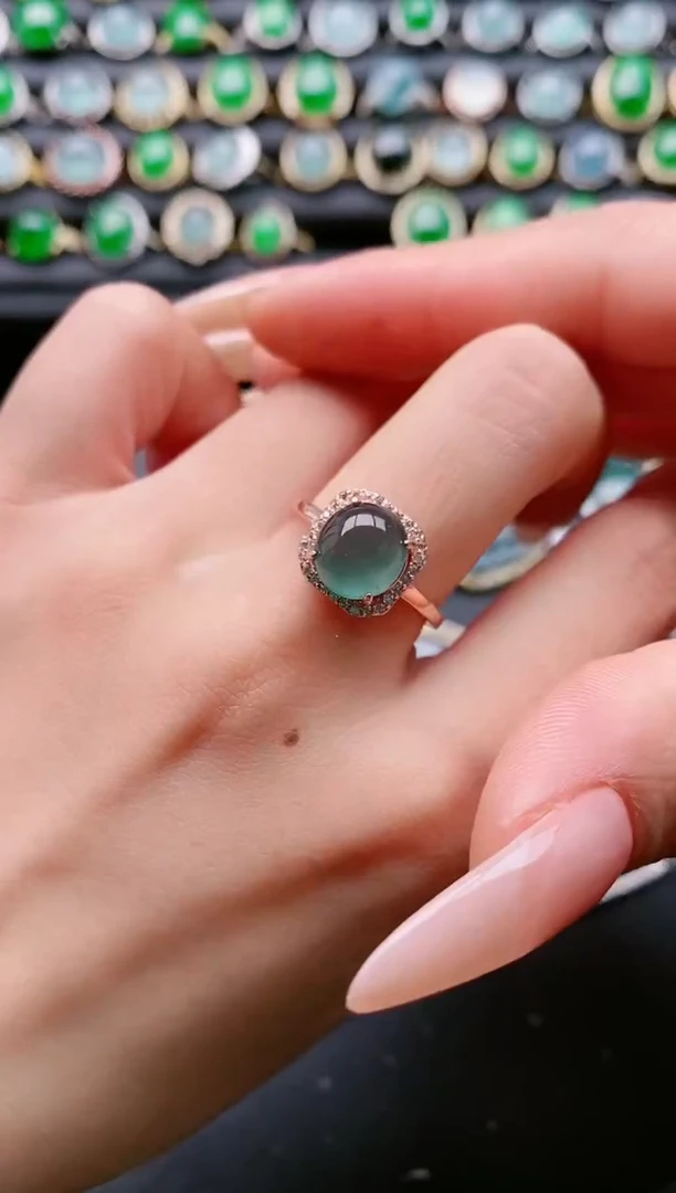 【闪购商品】翡翠戒指银S925镶嵌111111