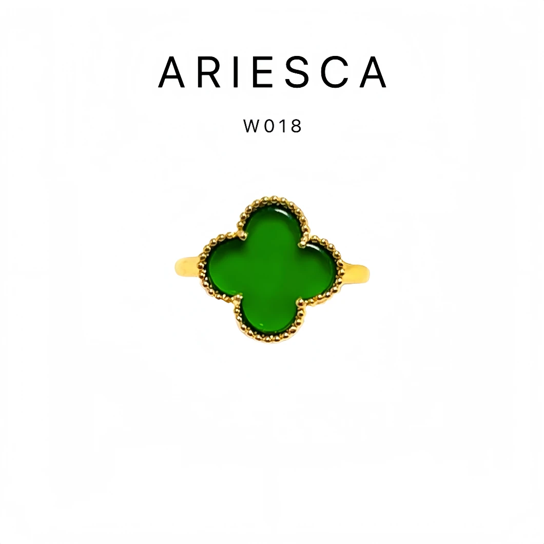 铜合金戒指 【四叶清影】ARIESCA 设计款百搭戒指~W018