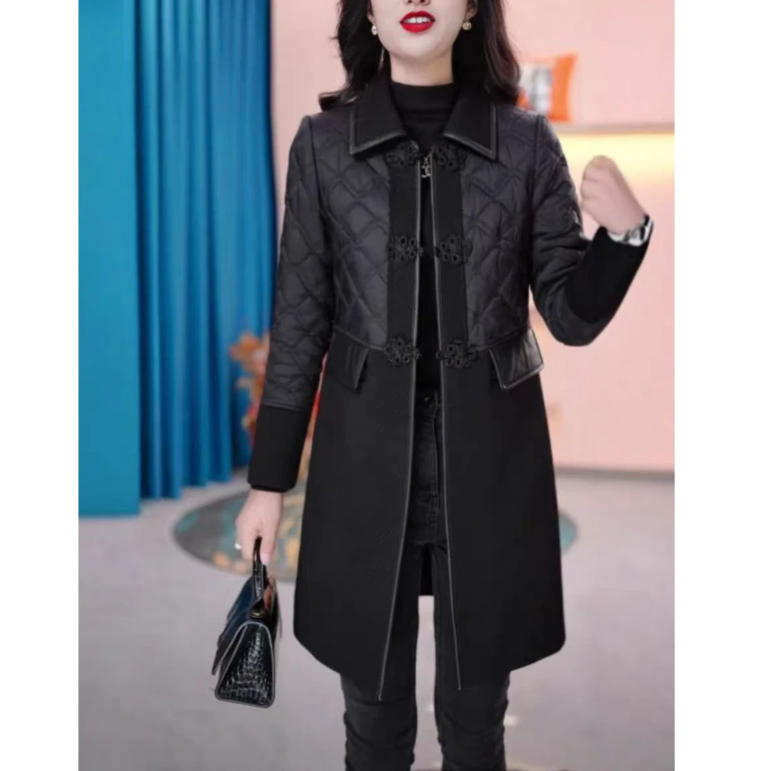 V5065上衣女外套秋冬气质洋气时尚中长外套