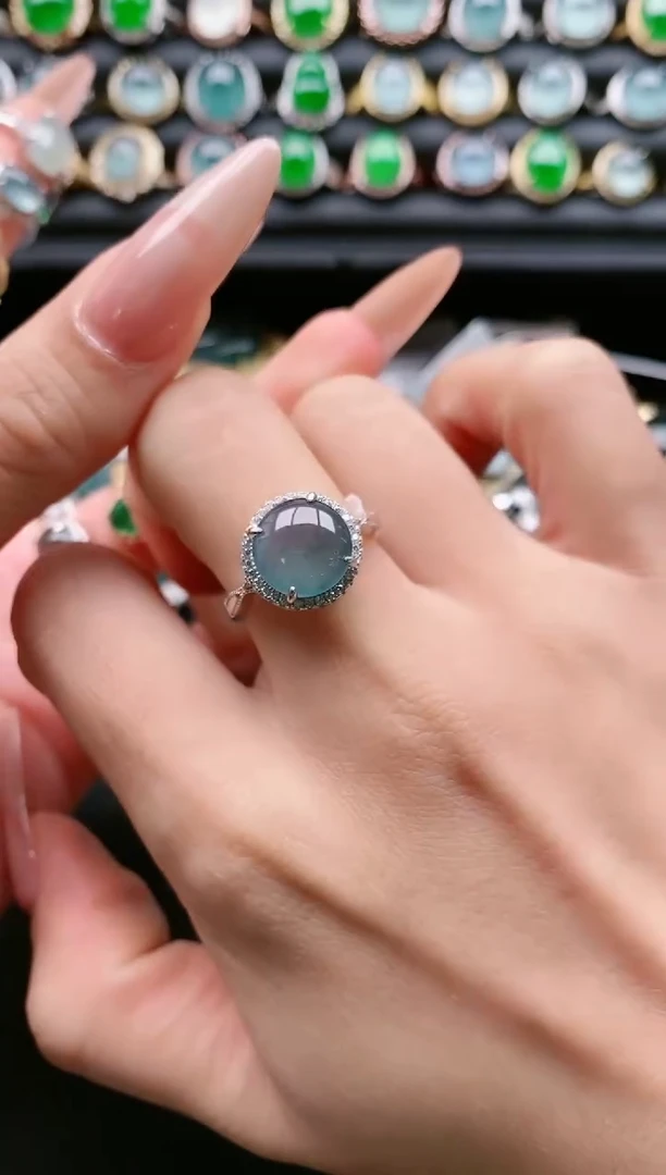 【闪购商品】翡翠戒指银S925镶嵌11111