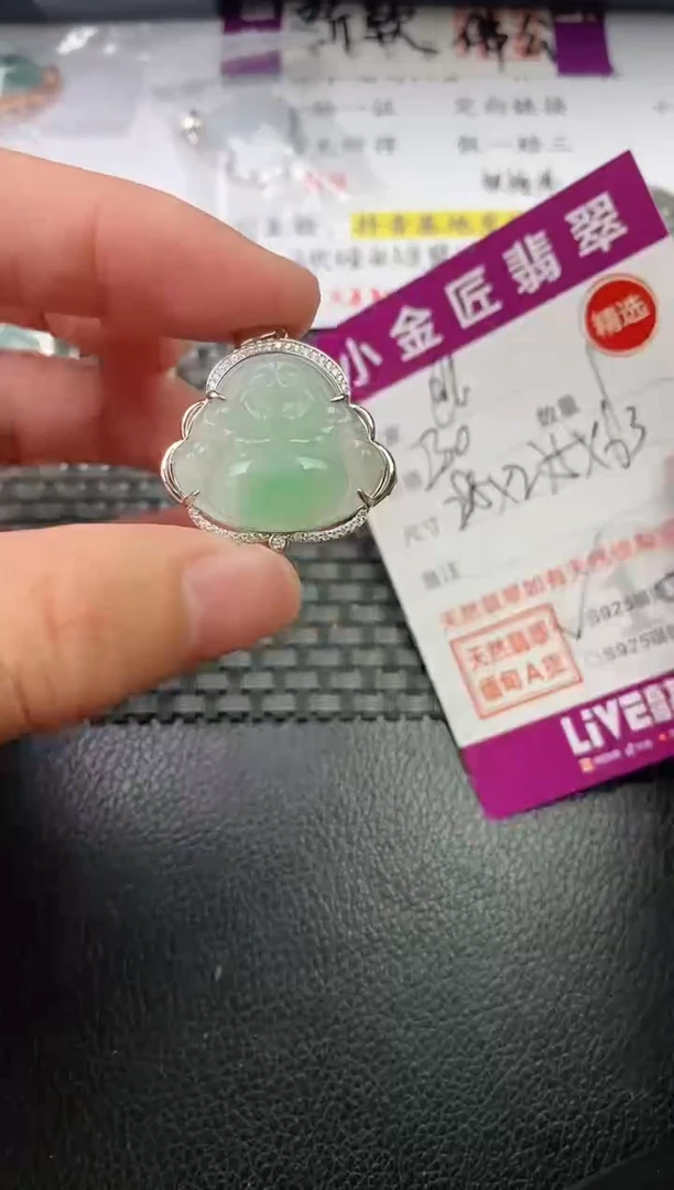 翡翠银S925镶嵌颈饰·