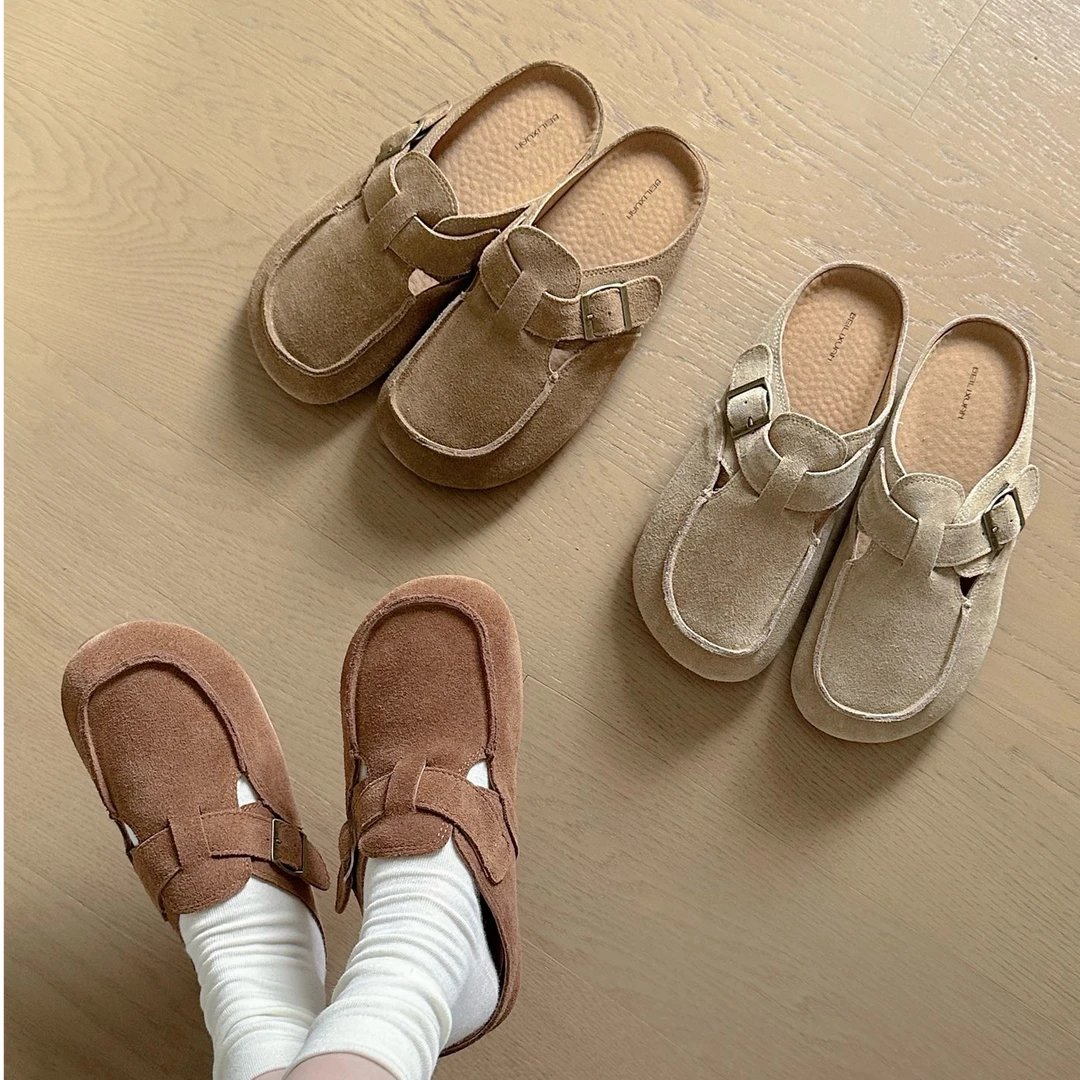 VEEFSHOW 866-3 森系单鞋休闲风夏季新款日常橡胶包头拖鞋女时尚