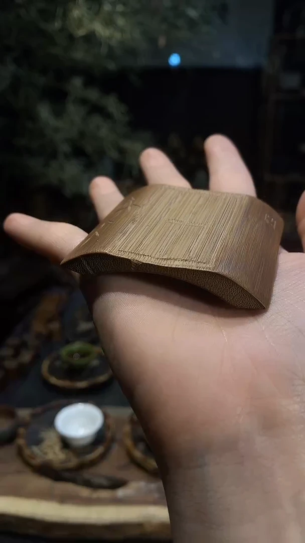 刻竹杯垫6片......