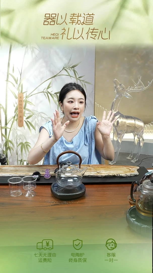 【闪购商品】小坐电陶炉S5-A（炫银-1300w）+雅澜壶（透明星空珠）