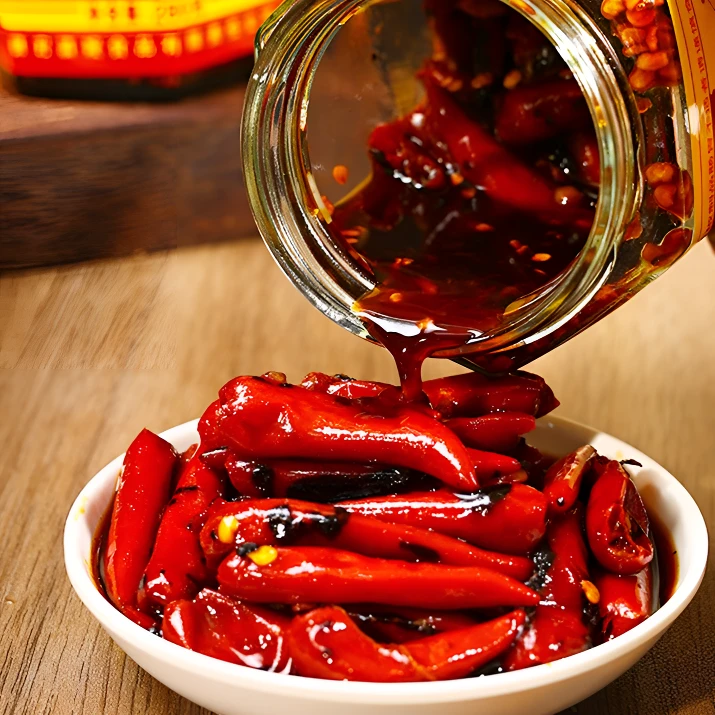 云南特产德宏火烧辣椒火烧泡辣椒 烧辣椒 炭烧辣酱下饭菜拌面泡椒