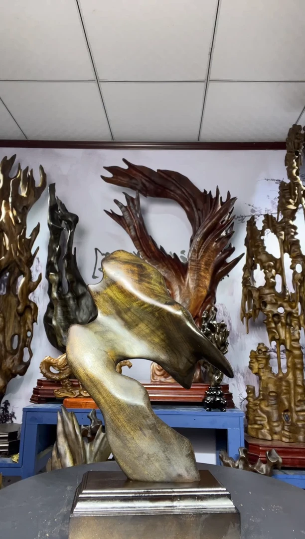 金丝楠木雕款风***！金丝楠木工艺品摆件