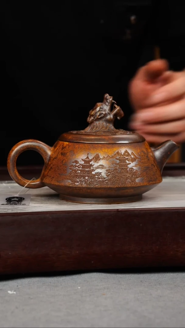 【闪购商品】紫砂茶壶龙骨金砂 龙头老大 楼房