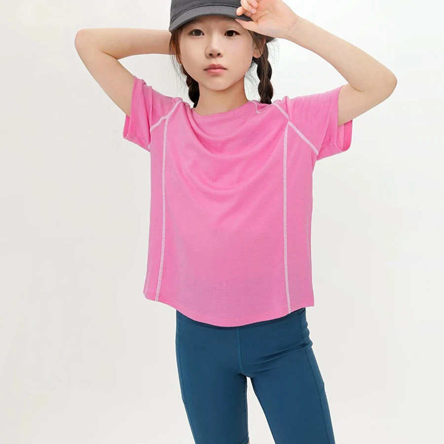 肉肉家-【速干明线短袖T恤】夏季运动吸汗百搭时尚圆领短袖上衣
