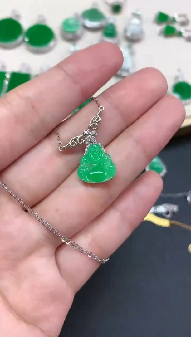 【闪购商品】翡翠套链18K金镶嵌Z460|2980