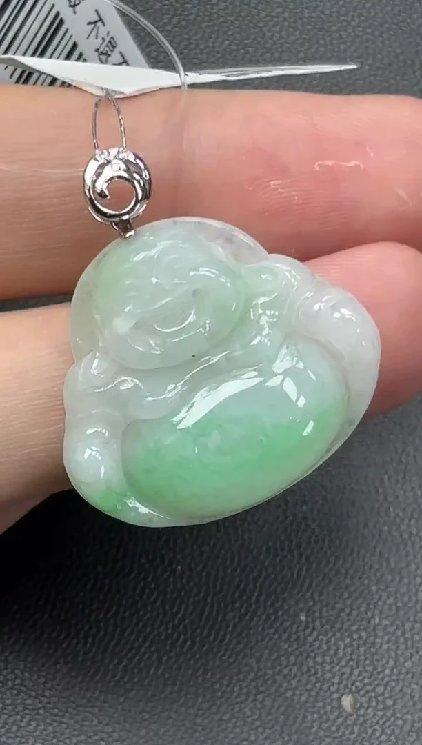 颈饰18K金镶嵌翡翠YM199-2-2佛公