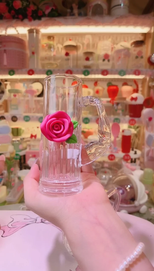 其他开播福利数量不多，快抢！玫瑰花口杯