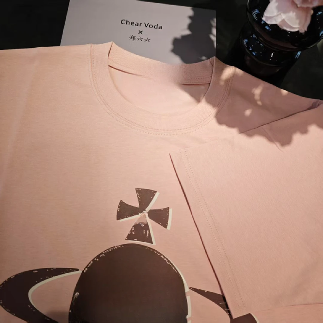 时尚圆领短袖上衣休闲T恤5215